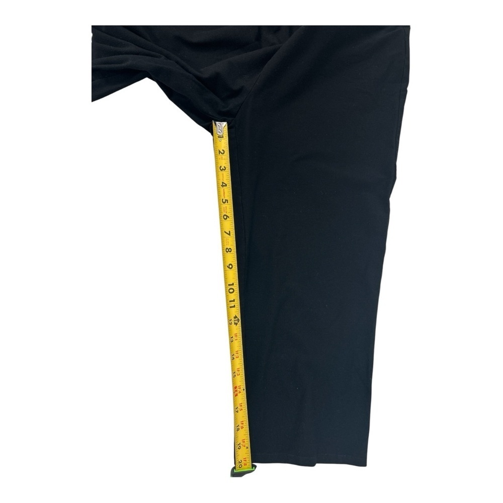 Eileen Fisher Stretch Crepe Straight Pant Women Size Large Black | Quiet Luxury - Picture 10 of 11